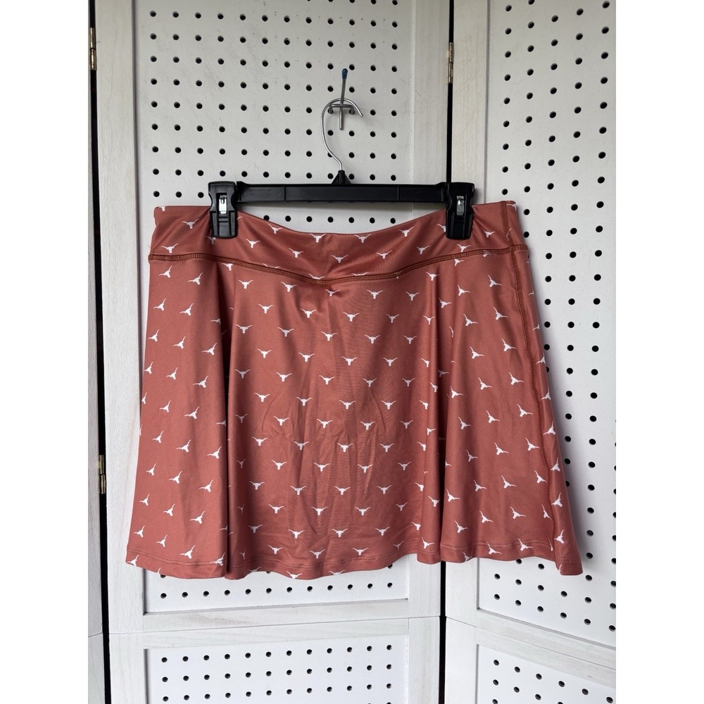Women's XL ZooZatz Texas Orange Texas Longhorns Allover Print Flowy Skort - Picture 3 of 6